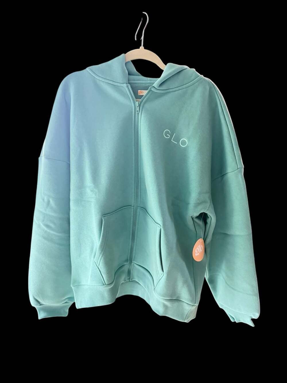 GLO God's Love Overcomes Teal Full Zip Disciple Hoodie Size S